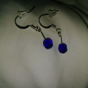 Royal Bule Czech Glass Earrings